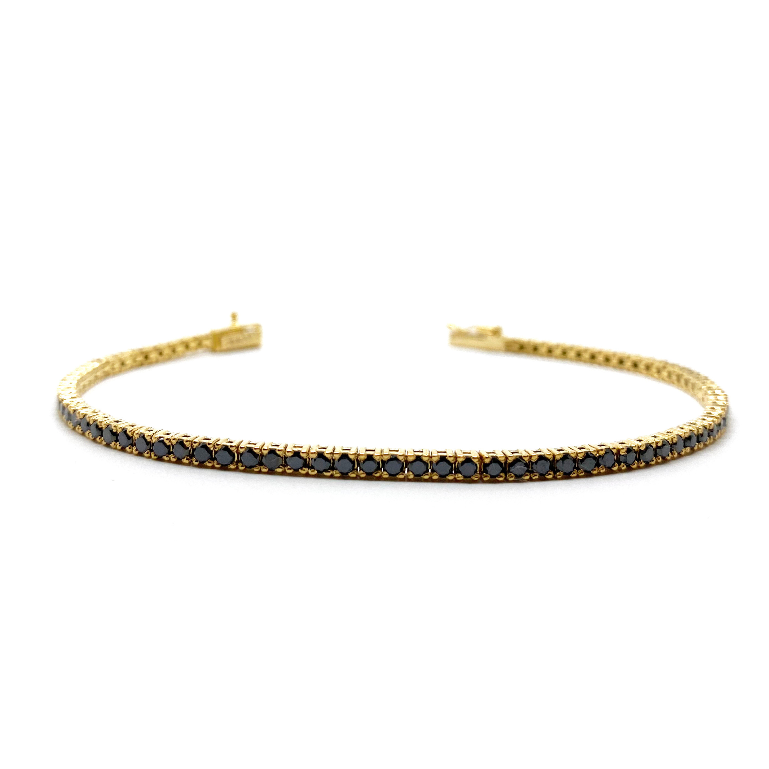 Black Diamond Tennis Bracelet