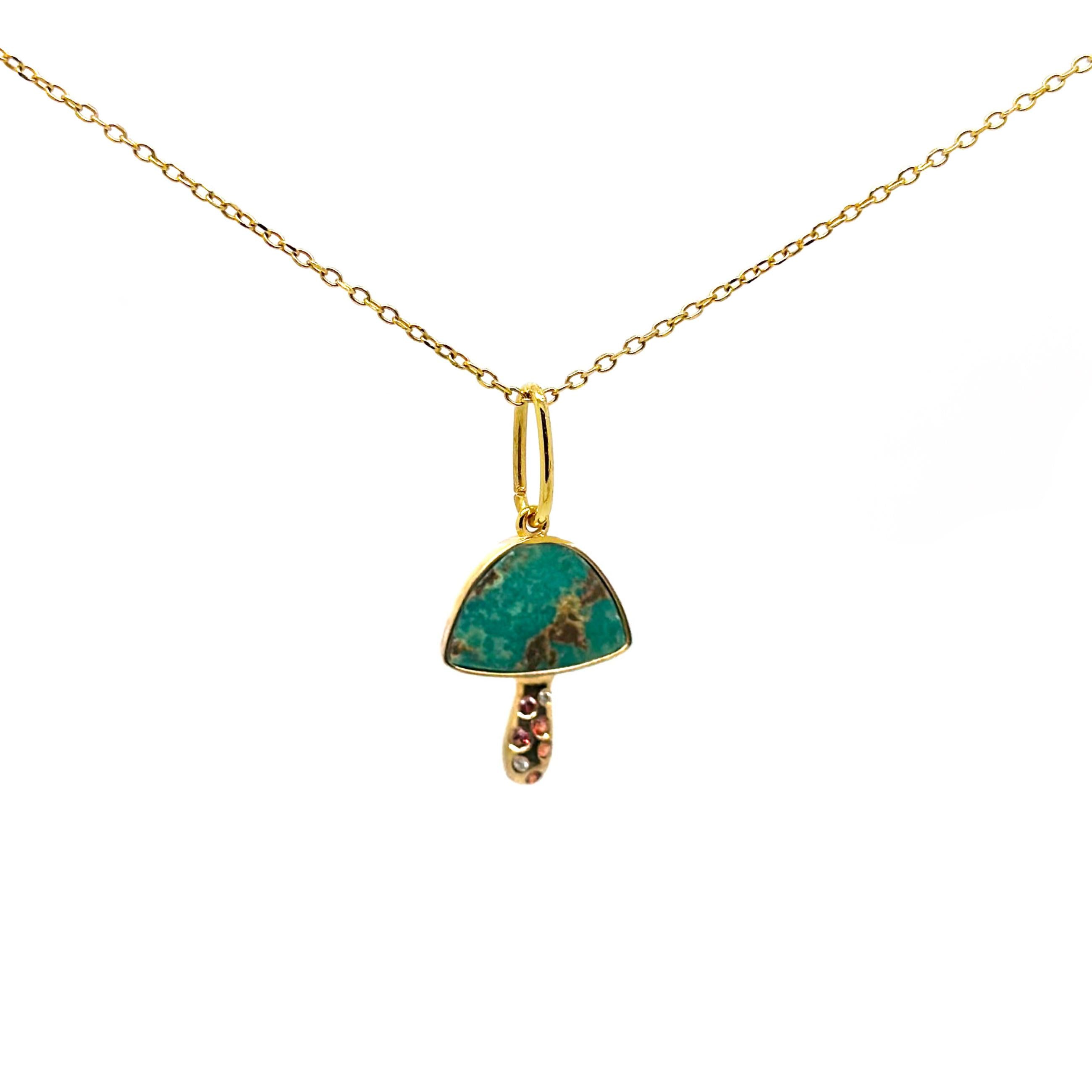 Turquoise Mushroom Necklace