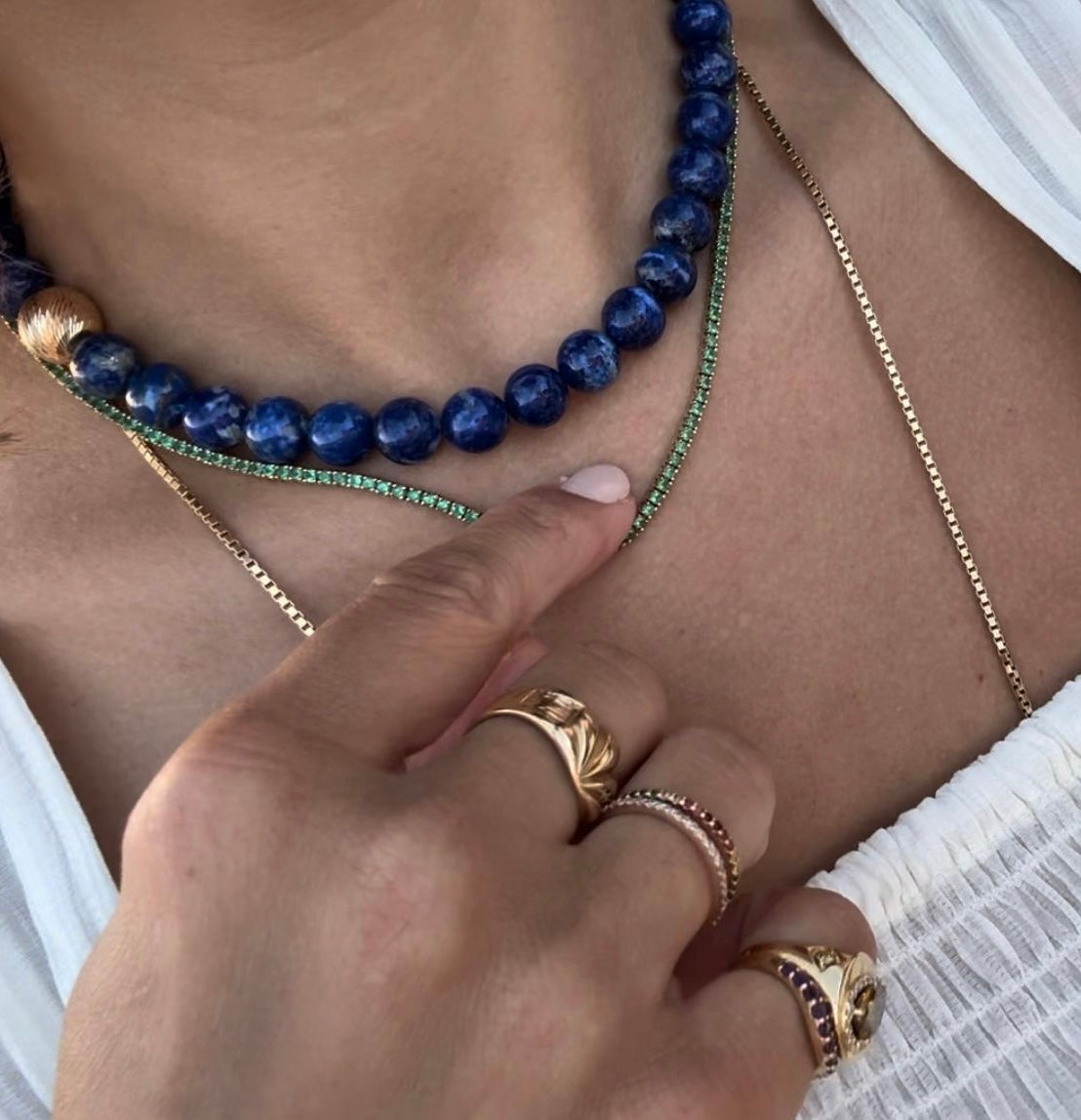 Lapis Beads Necklace